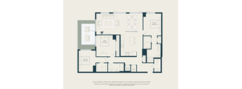 A floor plan of a house with labeled rooms such as "Kitchen/Dining Room" and "Bedroom".