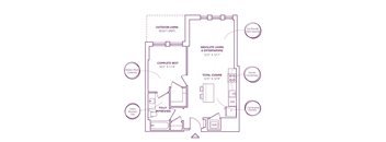 A06 Floor Plan at The Bartlett, Virginia