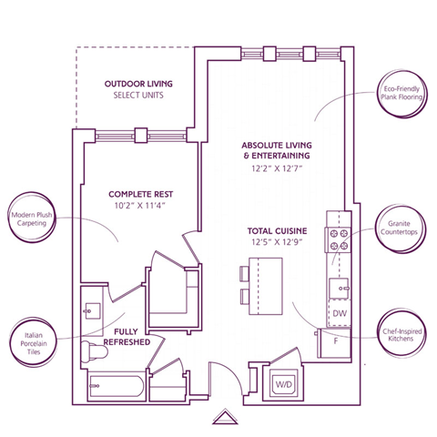 A06 Floor Plan at The Bartlett, Virginia