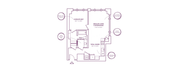 A07 Floor Plan at The Bartlett, Virginia, 22202