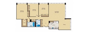 C01 Floor Plan at RiverHouse, Arlington