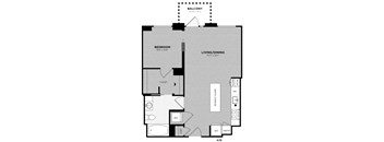 1 Bed - 1 Bath | Brock A16