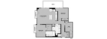 2 Bed - 2 Bath Den | Cora BD01