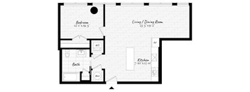 A black and white image of a floor plan for a house.
