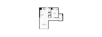 A black and white floor plan of a house with labeled rooms.