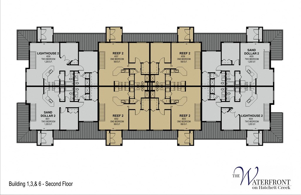 floor plan of the second floor of the renovated building