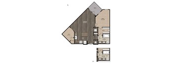 1 Bedroom 1 Bath plus Den A6A