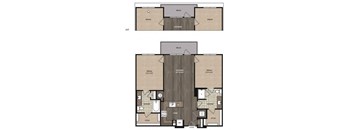 2 Bedroom 2 Bath B1D