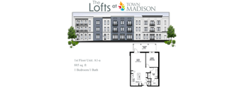 A1a Floor Plan at The Lofts at Town Madison, Alabama, 35758