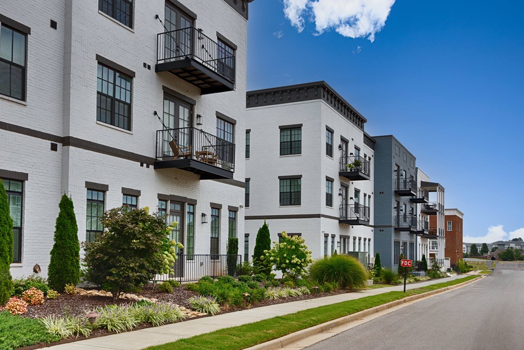 Exterior Landscape at The Lofts at Town Madison, Madison, Alabama
