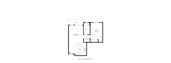 1Bed 1Bath B Floor Plan at Mile Apartments, Denver, Colorado