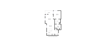 1Bed 1Bath E Floor Plan at Mile Apartments, Denver