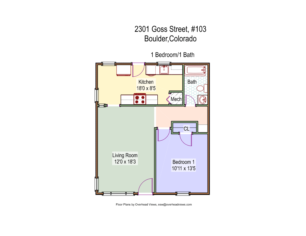2301 Goss Street 103 Floor Plan
