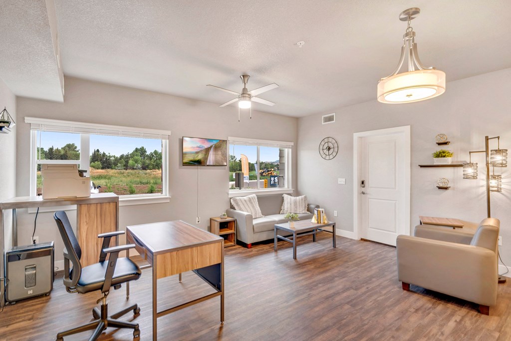 the preserve at ballantyne commons living room and dining room