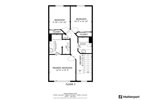 3 Bed 2.5 Bath O Floor 3 at The Townhomes at Pine Drive, Parker, 80138