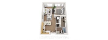 bedroom floor plan at the approach at summit park apartments in hendersonville, nc