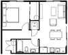 1 Bed 1 Bath 559 sqft