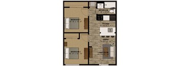 610 sq ft 2 bedroom 1 bathroom