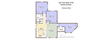 2301 Goss St #109 Floor Plan