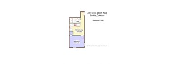 2301 Goss St #206 Floor Plan (Affordable Unit)
