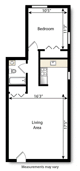 2340 S University Unit 12 Floor Plan