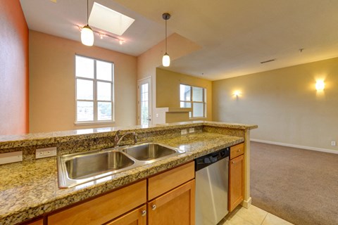Kitchen Overlooking Breakfast Area and Living Room Goose Creek Condos 2910 Bluff 133 Kitchen