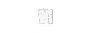 A floor plan of a house with dimensions and labeled rooms.