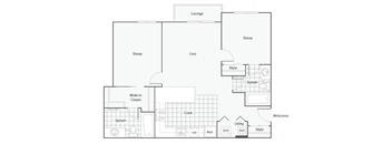 Individual Bedroom (in a 2-bed)