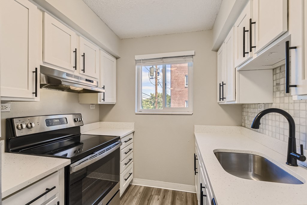 Renovated Kitchen at Postmark at Littleton Apartments, Colorado, 80120