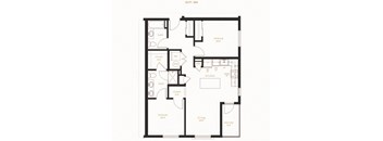 bedroom floor plan an in 2d