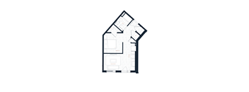 a floor plan of a house shaped like a house