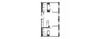 A black and white image of a floor plan.