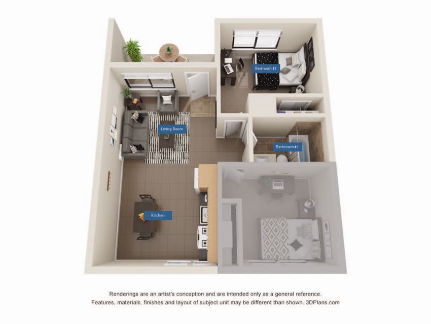 1 Bed - 2 Roommates - Shared Bath
