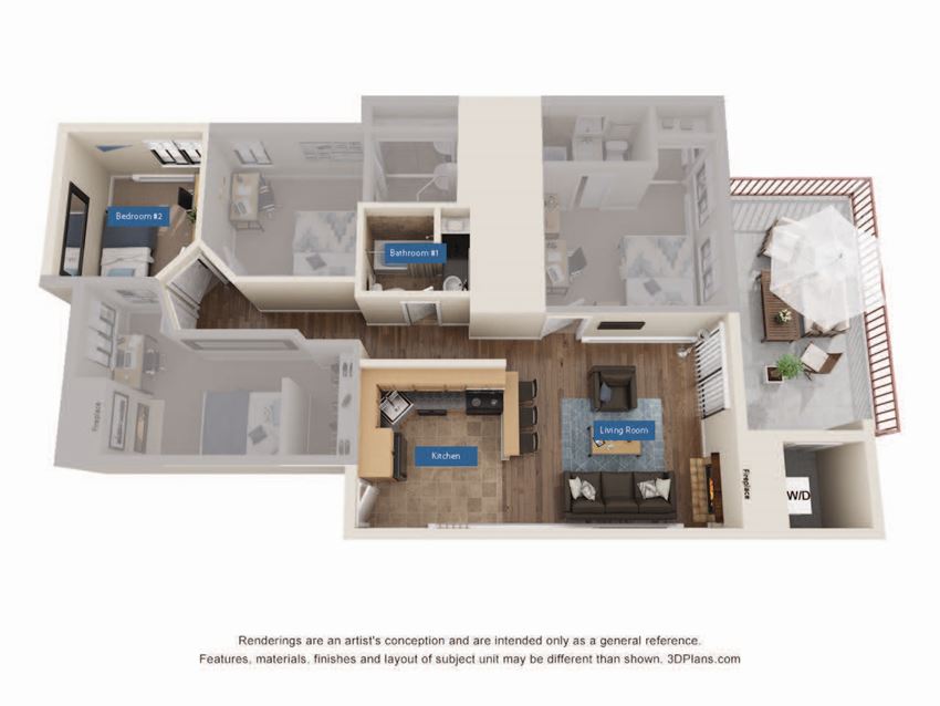 1 Bed - 2 Roommates per Shared bath