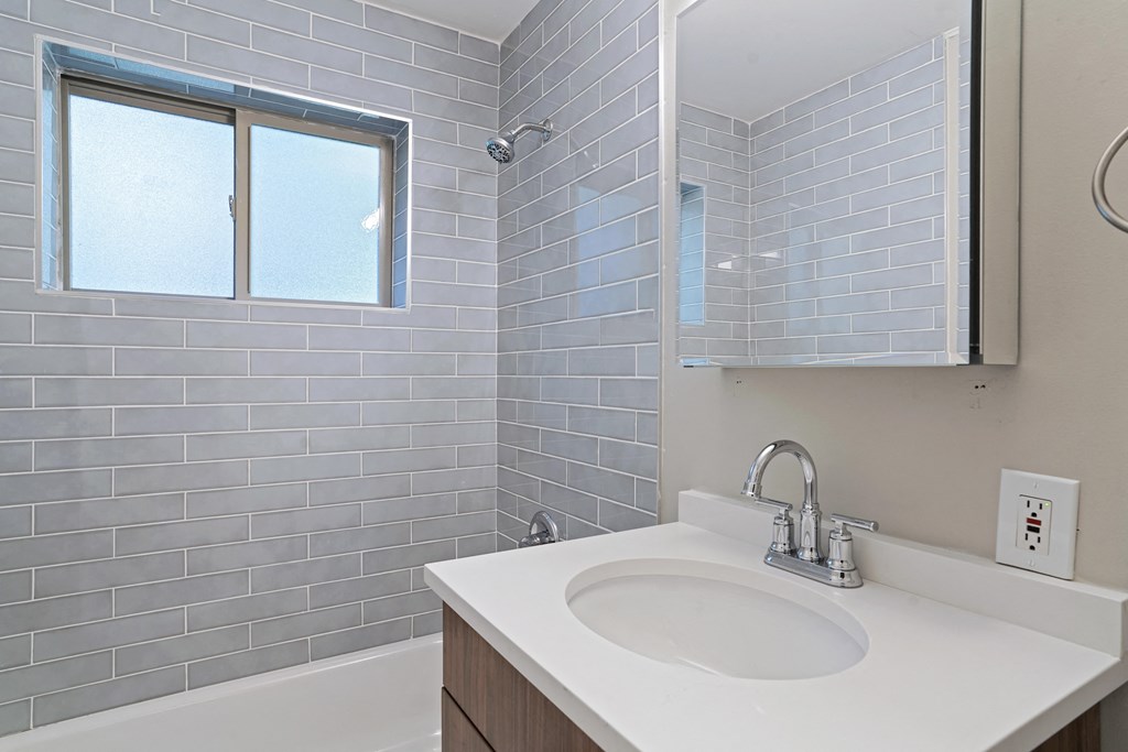 a bathroom with a sink and a bathtub
