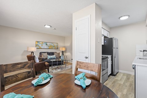 Dining, Kitchen and Living Room