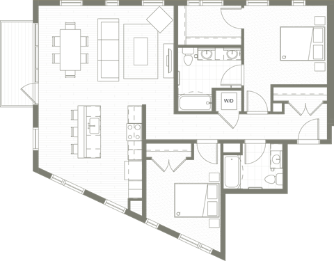 a blueprint of a floor plan of a house