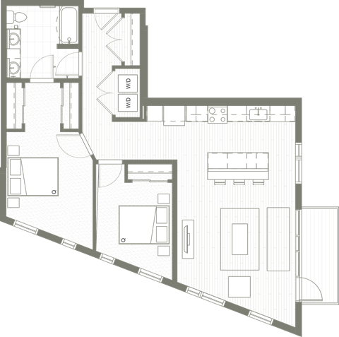 a blueprint of a house on a green