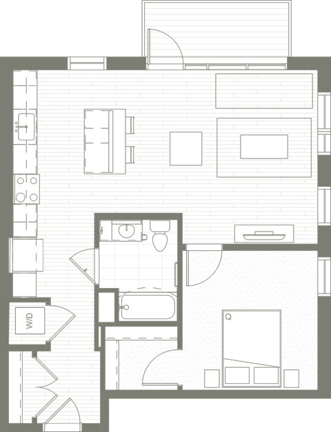 a plan of a house on a green background