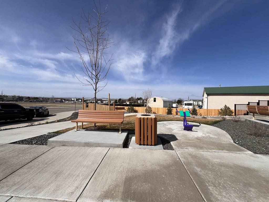 Benches Spread Out Across The Grounds at The Townhomes at Pine Drive, Parker, CO, Colorado