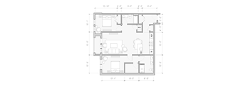 A floor plan of a house with labeled rooms and dimensions.