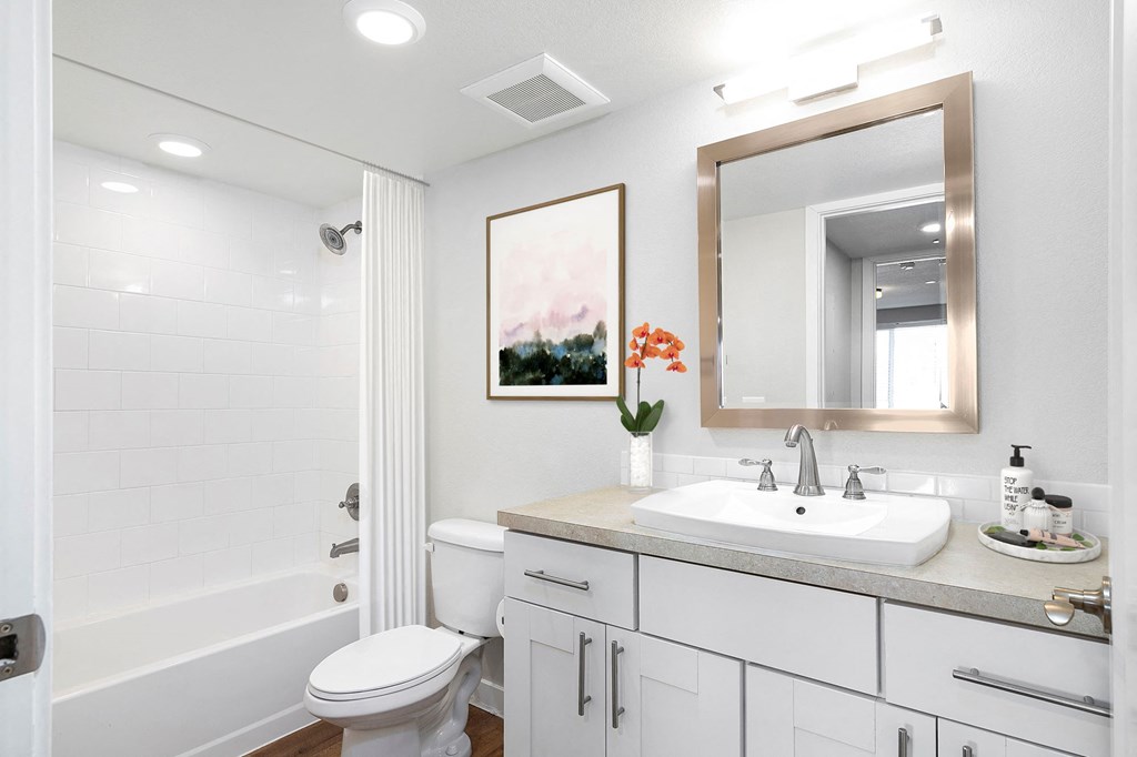 a white bathroom with a sink and a toilet