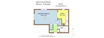 1336 Corona Studio Floorplan