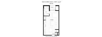 a floor plan of a bedroom apartment