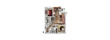 2 Bed 2 Bath - 950 Sq Ft