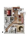 2 Bed 2 Bath - 950 Sq Ft