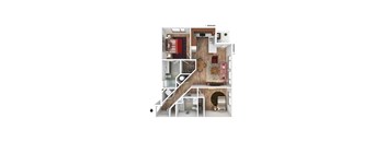 2 Bed 2 Bath - 938 Sq Ft