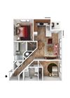 2 Bed 2 Bath - 938 Sq Ft