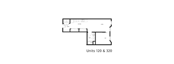 A floor plan of a house with labeled rooms such as kitchen, living, and bath.