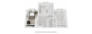 bedroom floor plan | luxury apartments in towson md | the southerly